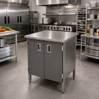 Thumbnail image #2 for John Boos EBHS6-2436 Enclosed Stainless Steel Work Table with Hinged Doors, 36 x 24 Inches, 16-Gauge 300-Series Flat Top