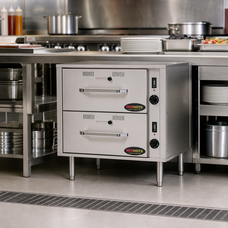 Product image #2 for RedHots Freestanding Narrow 2-Drawer Warming Drawer, 240V