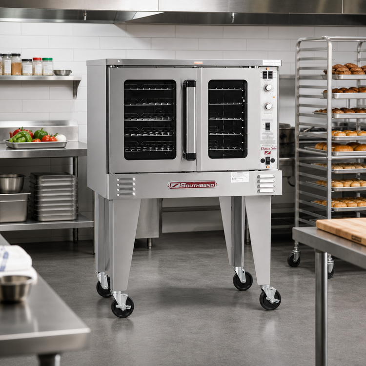 Product image #2 for Southbend Platinum Full-Size Single Deck Electric Convection Oven, Standard Depth, 7.5 kW, Ventless, Independent Doors