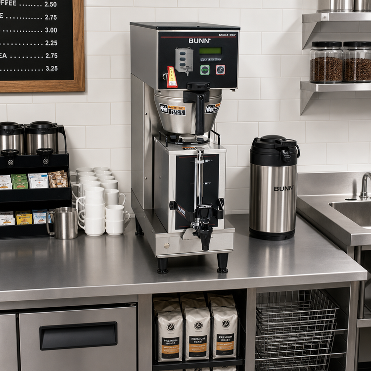 Product image #2 for BUNN BrewWISE Single GPR DBC Satellite Coffee Brewer with GPR Server, Dual Voltage Adaptable, 12.5 Gallons/Hour