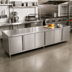 Thumbnail image #2 for John Boos Enclosed Stainless Steel Work Table with Cabinet Base, 144 x 36 Inch, 3 Hinged Door Sets