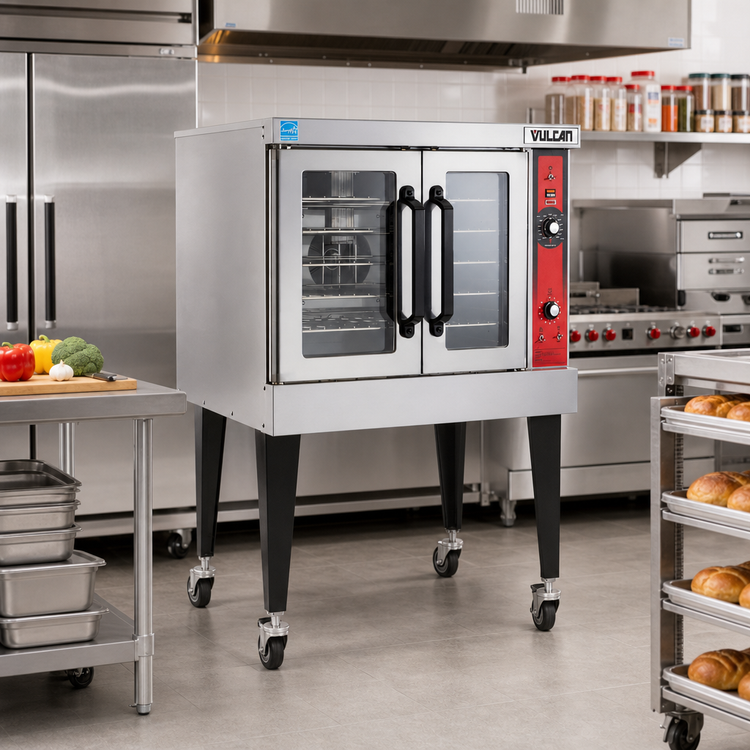 Product image #2 for Vulcan VC5GD Single Deck Full-Size Standard Depth Gas Convection Oven with Removable Doors