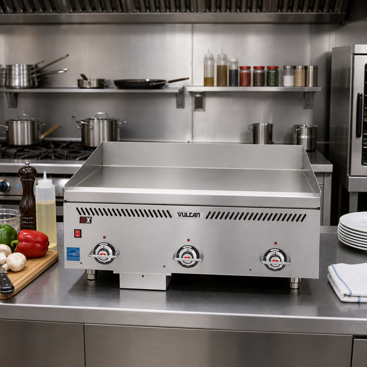 Product image #3 for Vulcan VCCG36-AR 36-Inch Countertop Heavy Duty Gas Griddle with 1-Inch Chrome Plate