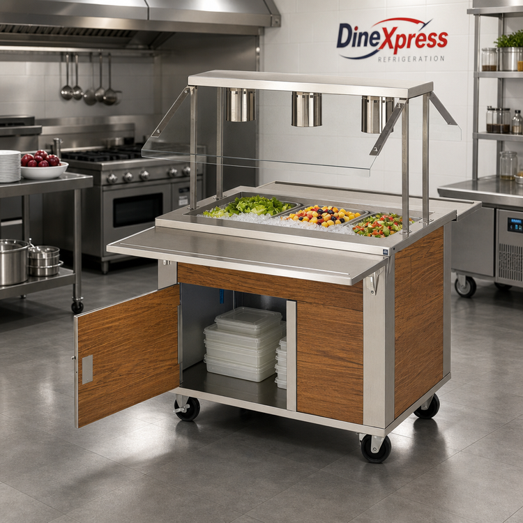 Product image #2 for DineXpress DXP3CI 3-Well Mobile Iced Cold Food Counter