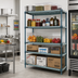 Thumbnail image #2 for Quantum Stationary 5-Tier Wire Plastic Mat Shelving Unit, 54 in. W x 24 in. D x 63 in. H, Green Epoxy Coated