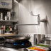 Thumbnail image #2 for T&S Brass B-0579 Heavy-Duty Wall Mount Chinese Range Faucet with 13-1/8-Inch Swing/Swivel Spout