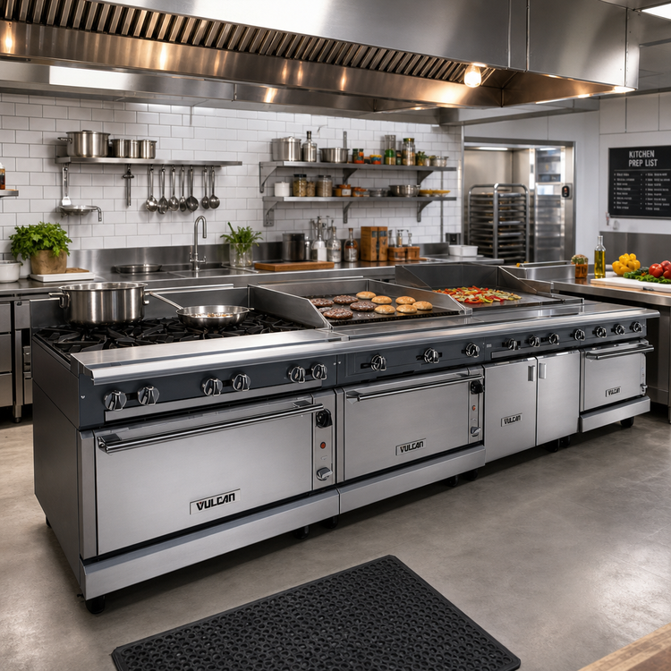 Product image #2 for Vulcan V Series Heavy Duty 24-Inch Gas Griddle Range with Storage Base and Cabinet Doors