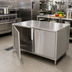 Thumbnail image #2 for BK Resources Dual-Access Stainless Steel Chef Table Cabinet Base with Hinged Doors, 24 x 24 Inch