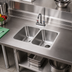 Thumbnail image #2 for Vollrath Two-Compartment Weld-In/Undermount Sink, 14