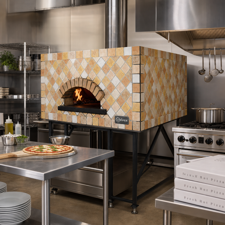 Product image #2 for Univex Artisan Stone Hearth Square Gas Pizza Dome Oven, 9-Pizza Capacity, 51-1/4-Inch Round Chamber