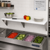 Thumbnail image #2 for Advance Tabco Triumph (Supreme) 62-7/16-Inch Wide Stainless Steel Shelf with Removable 3/8-Inch White Poly Cutting Board for 4-Well Food Units