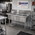 Thumbnail image #2 for Omcan USA 35-Inch Three-Compartment Pot Sink with 10 x 14 x 10-Inch Bowls and Center Drain