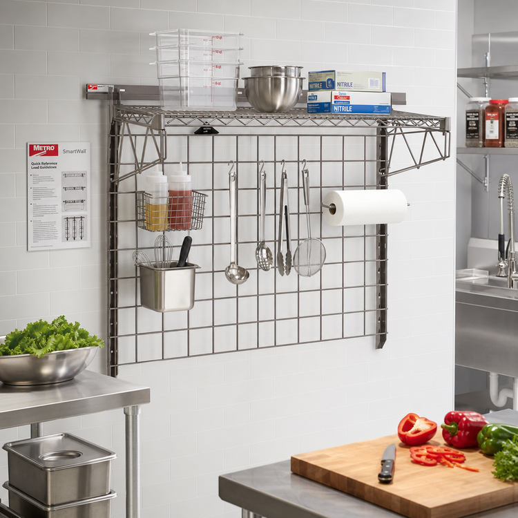 Product image #2 for Metro SmartWall Wall-Mounted Shelving Station Base Kit