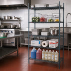 Thumbnail image #3 for Metro Super Erecta 5N517K3 24"W x 24"D x 74"H Green Epoxy-Coated 5-Shelf Wire Starter Shelving Unit