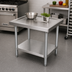 Thumbnail image #2 for John Boos Stainless Steel Machine Stand with Marine-Edge Top and Adjustable Undershelf, 30 x 24 x 20-1/4 Inches