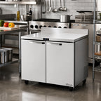 Thumbnail image #2 for True Mfg. - General Foodservice SPEC SERIES TWT-36-HC~SPEC3 36-Inch Two-Section Stainless Steel Worktop Refrigerator, 2 Doors
