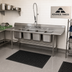 Thumbnail image #2 for Advance Tabco Regaline 4-Compartment Sink with Left & Right Drainboards