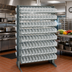 Thumbnail image #2 for Quantum Double-Sided Sloped Pick Rack with 16 Shelves and 192 Clear Bins