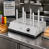 Thumbnail image #2 for Eurodib Countertop Hot Dog Bun Warmer with 23-Bun Capacity and 6 Anodized Aluminum Warmers