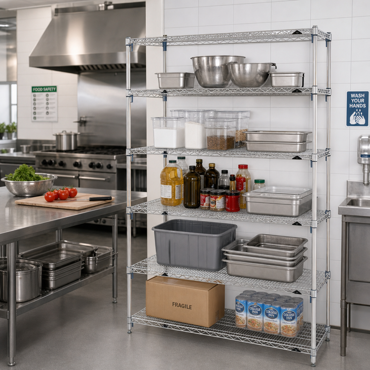 Product image #2 for Metro Super Erecta Super Adjustable Starter Wire Shelving Unit, Chrome Plated, 30 x 21 x 74 Inches, 5 Shelves
