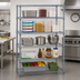 Thumbnail image #2 for Quantum Stationary Wire Shelving Starter Kit, 54-Inch Wide x 86-Inch High, 5 Shelves, Gray Epoxy Antimicrobial Finish