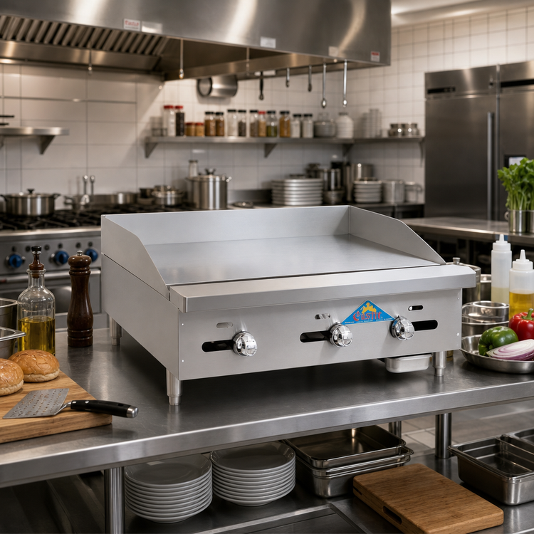 Product image #2 for Comstock-Castle FHP60-60T 60-Inch Countertop Gas Griddle with Thermostatic Controls