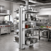 Thumbnail image #2 for Eagle Group Back-To-Back Stainless Steel Cantilevered Shelving Uprights, 84 Inch Floor-to-Ceiling Mount