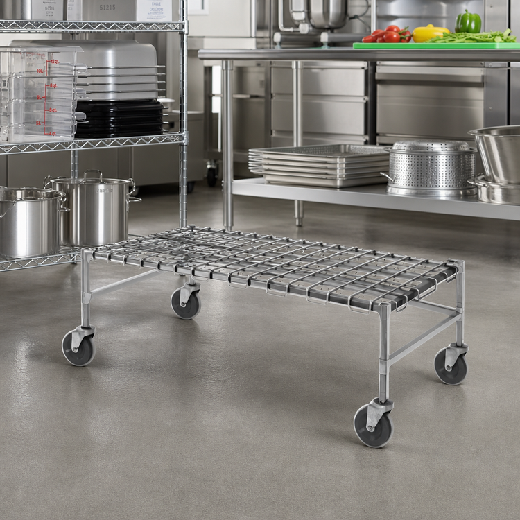 Product image #2 for Eagle Mobile Chrome Wire Dunnage Rack, 24 x 21 x 14 Inches, 800 lb Capacity