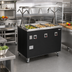 Thumbnail image #2 for Vollrath 2-Series Affordable Portable 3-Well Mobile Open Well Hot Food Station with Buffet Breath Guard, Lights, and Storage Doors, 120/208-240V