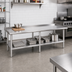 Thumbnail image #2 for Sapphire Manufacturing Stainless Steel Equipment Stand with Adjustable Undershelf, 72 x 24 Inches