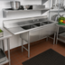 Thumbnail image #2 for Advance Tabco 3-Compartment Fabricated Stainless Steel Sink with 18