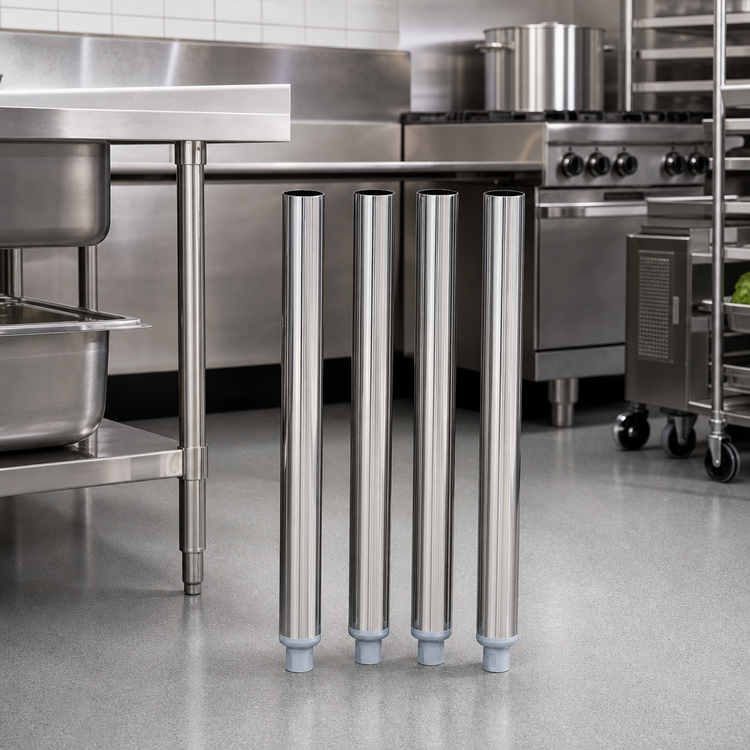 Product image #2 for 19-Inch Stainless Steel Sink Leg Set with Adjustable Feet