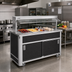 Thumbnail image #2 for Atlas Metal BLC-6-BU Mobile Buffet Cold Food Serving Counter with Iced Pan