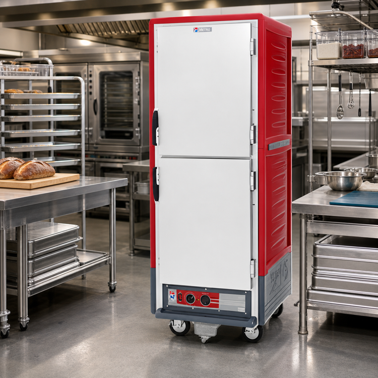 Product image #2 for Metro C5 3 Series Insulation Armour Full-Height Low-Watt Heated Holding and Proofing Cabinet with Dutch Solid Doors and Universal Wire Slides