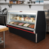 Thumbnail image #2 for Howard-McCray 34E Series 52-1/2-Inch Remote Deli Meat & Cheese Service Case with Straight Glass, Black Exterior/White Interior, and LED Lighting