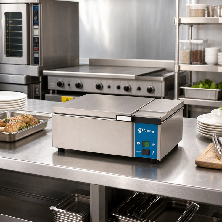 Product image #2 for Antunes Deluxe Steam Food Warmer, 2/3 Size Pan, Self-Contained Water Tank, 120V