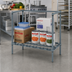 Thumbnail image #2 for Quantum Modular Wire Dunnage Rack with 1 Shelf, 30 x 24 x 34 Inches, Gray Epoxy Antimicrobial Finish