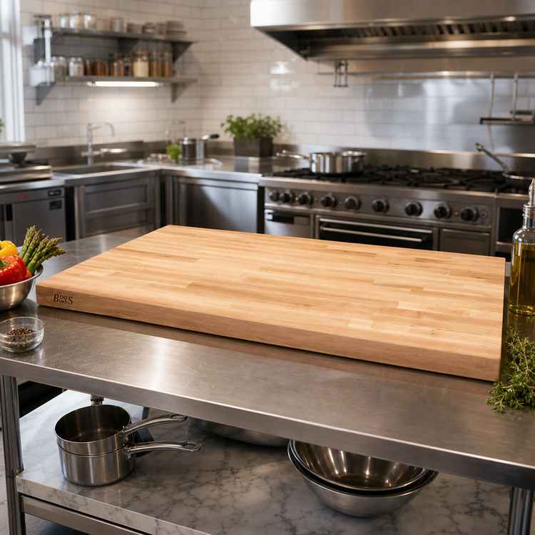 Product image #2 for Boos Block Blended Edge Grain Northern Hard Rock Maple Kitchen Countertop, 60 x 25 x 1-1/2 Inch, Varnique Finish