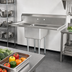 Thumbnail image #2 for Commercial 54-Inch Wide 1-Compartment Pot Sink with Left and Right Drainboards, 304 Stainless Steel