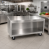 Thumbnail image #2 for La Rosa Mobile Open Cabinet Base Equipment Stand, 74 Inch x 28 Inch, 304 Stainless Steel