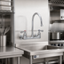 Thumbnail image #2 for BK Resources OptiFlow Heavy-Duty Splash-Mounted Gooseneck Faucet, 8-Inch Centers, 3-Inch Spout