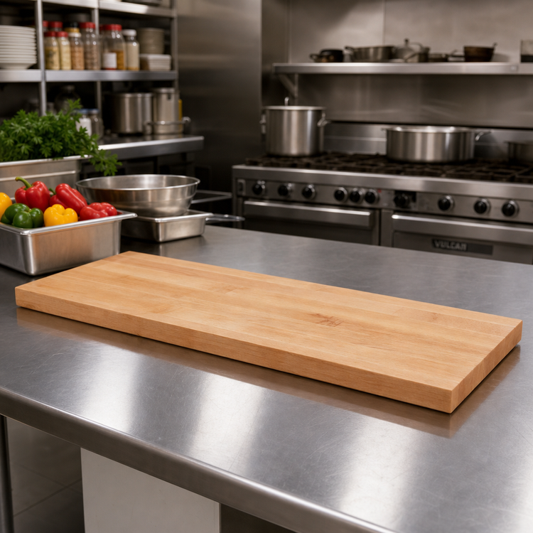 Product image #2 for John Boos 48 Inch x 12 Inch x 1-3/4 Inch Reversible Edge Grain Maple Steam Table Cutting Board