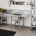 Thumbnail image #2 for Eagle Group 414 Series Freestanding 1-Compartment Sink with Left and Right Drainboards