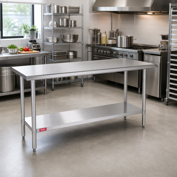 Product image #2 for Duke Stainless Steel Work Table with Undershelf, 120 x 30 Inches