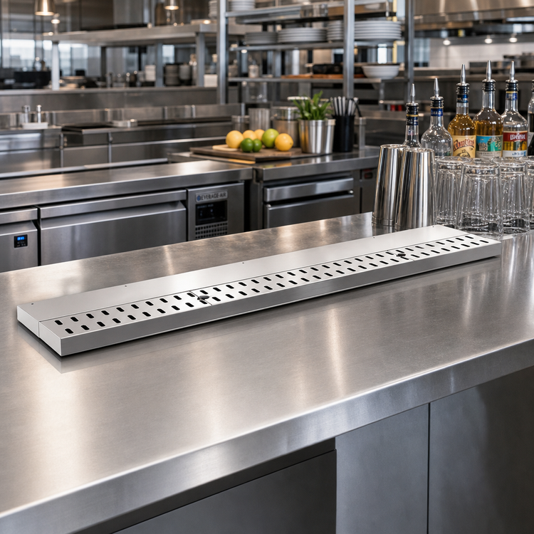 Product image #2 for Top Shelf 24-Inch Stainless Steel Underbar Drink Rail Drainer