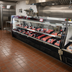 Thumbnail image #2 for Howard-McCray 40E Series 8-Foot Self-Contained Red Meat Service Case with Straight Glass, Black Exterior and White Interior