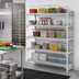 Thumbnail image #3 for Cambro Camshelving Premium Stationary 5-Shelf Vented Polymer Add-On Shelving Unit, 72-Inch Long x 18-Inch Deep x 64-Inch High