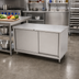 Thumbnail image #2 for John Boos Stainless Steel Enclosed Work Table with Cabinet Base and Sliding Doors, 60 x 30 Inches