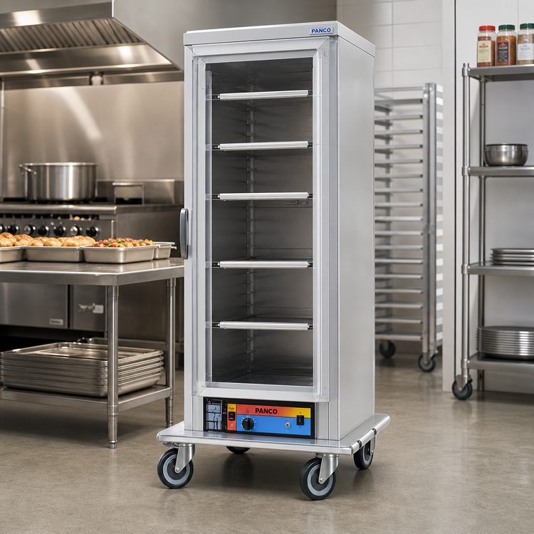 Product image #2 for Panco HCFNLSN-RC2.25 Full-Size Narrow Non-Insulated Heated Holding Cabinet with Universal Slides and Polycarbonate Door