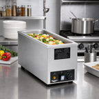 Thumbnail image #2 for Vollrath 72013 Half-Size Countertop Stainless Steel Food Pan Warmer, Single-Well, Wet/Dry, Thermostatic, 120V